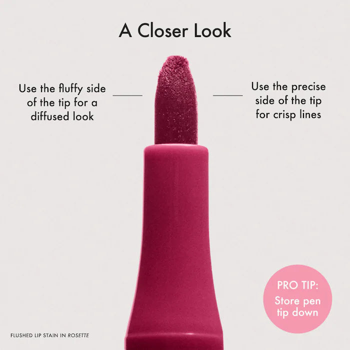 Flushed Lip Stain 12HR Long-Lasting Lip Tint-Slipper - soft warm pink
