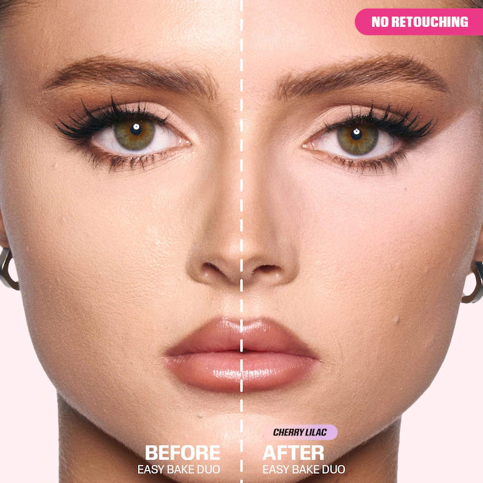 Easy Bake Loose Powder Brightening + Correcting Duo-Cherry Lilac - cherry blossom cake