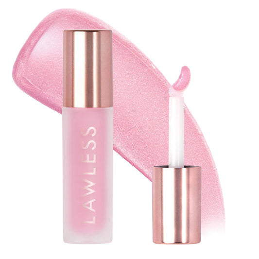 Forget The Filler Lip Plumper Line Smoothing Gloss-Strawberry Shortcake - pearly pink with a strawberry sugar flavor