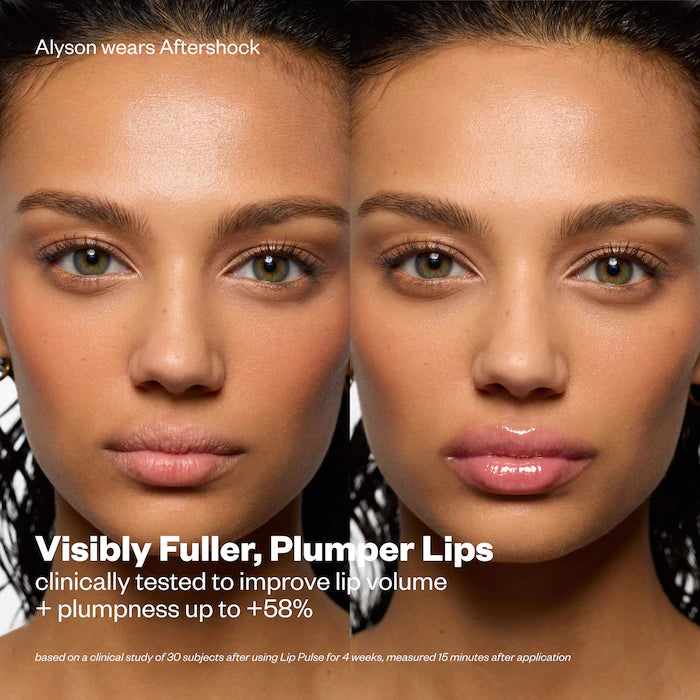 Lip Pulse Glassy Lip Plumper Gloss-Aura Flare - clear with iridescent pink shimmer
