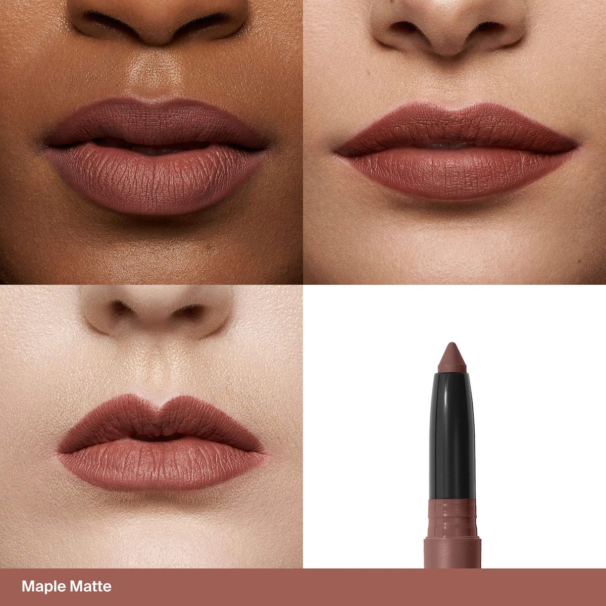 Le Monster Lip Crayon Vegan Lipstick and Lip Liner - MAPLE MATTE