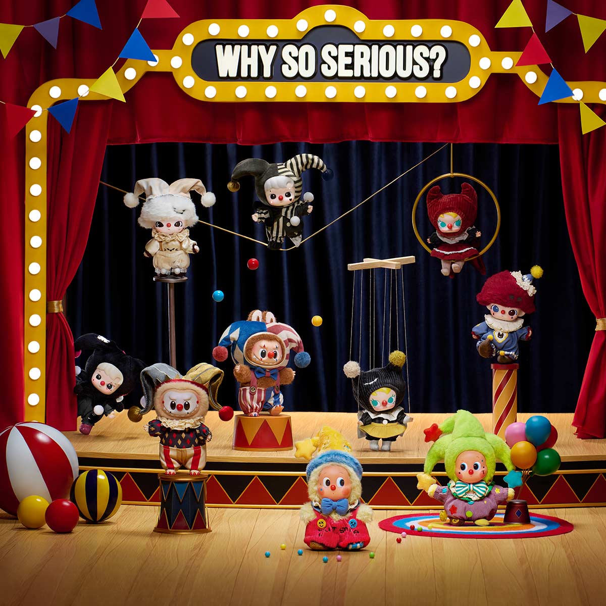 POP MART WHY SO SERIOUS Series-Vinyl Plush Pendant Blind Box ( 1 piece )