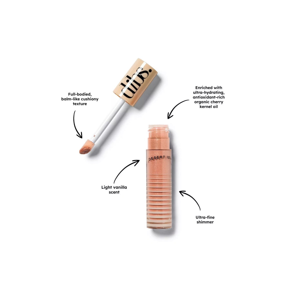 DIBS beauty Go To Glossy Balm Lip Gloss Topper, 0.20 Ounce (Kiss Me Quick)
