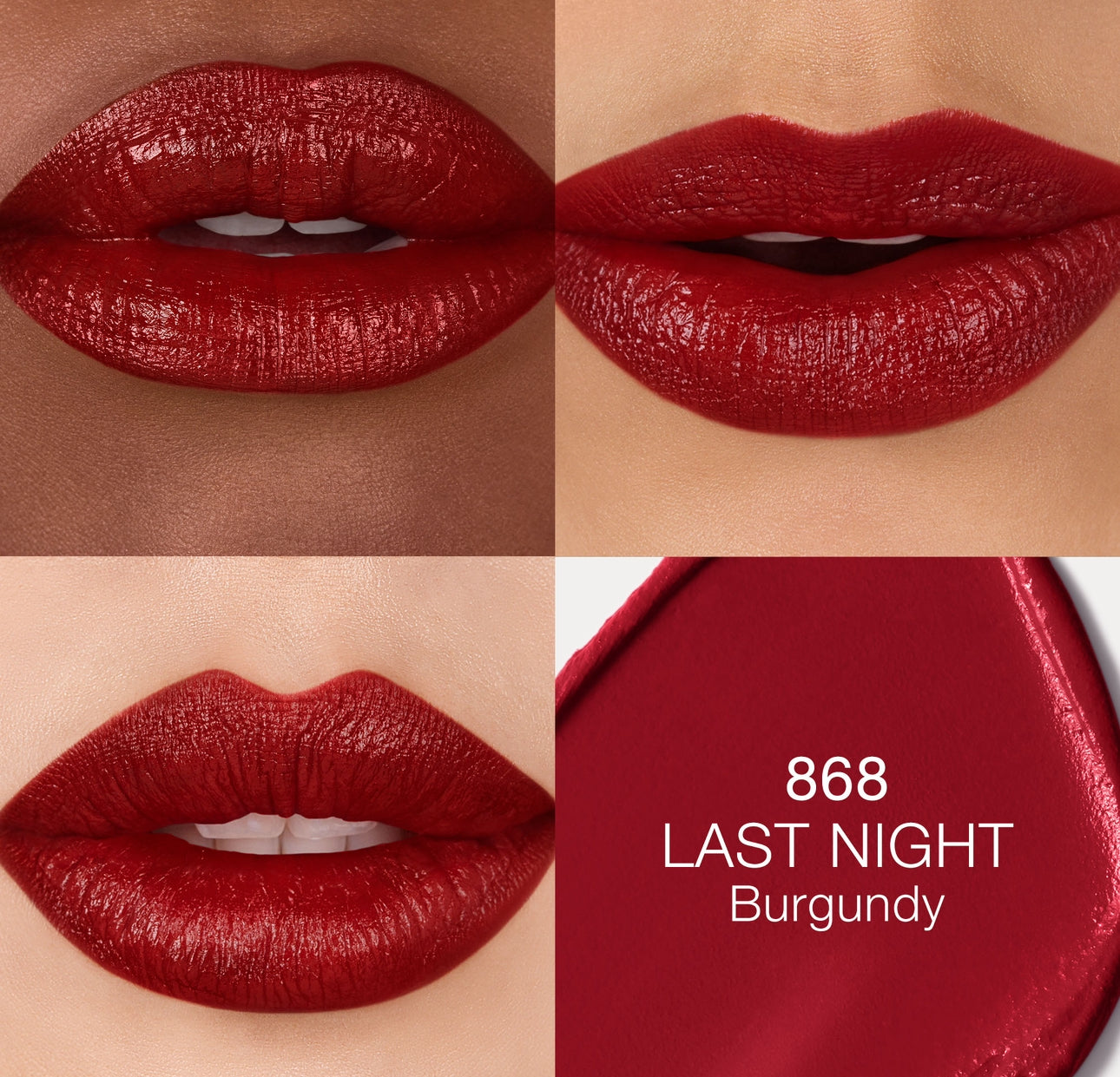 EXPLICIT LIPSTICK-
868 LAST NIGHT
Burgundy