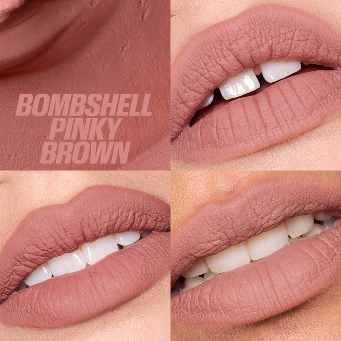 Liquid Matte Mousse Soft Blur Lip Cream-Bombshell Pinky Brown - For an effortless pinky brown look use
