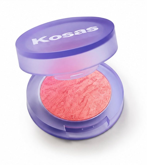 Mini Blush is Life Baked Talc-Free Dimensional + Brightening Blush-Dare (warm peachy rose)