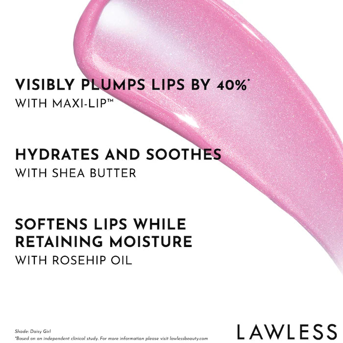 Forget The Filler Lip Plumper Line Smoothing Gloss-Daisy Girl - soft baby pink