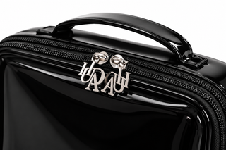 Huda Beauty Glossy Black Vanity Case + MIRROR + 2x free gifts