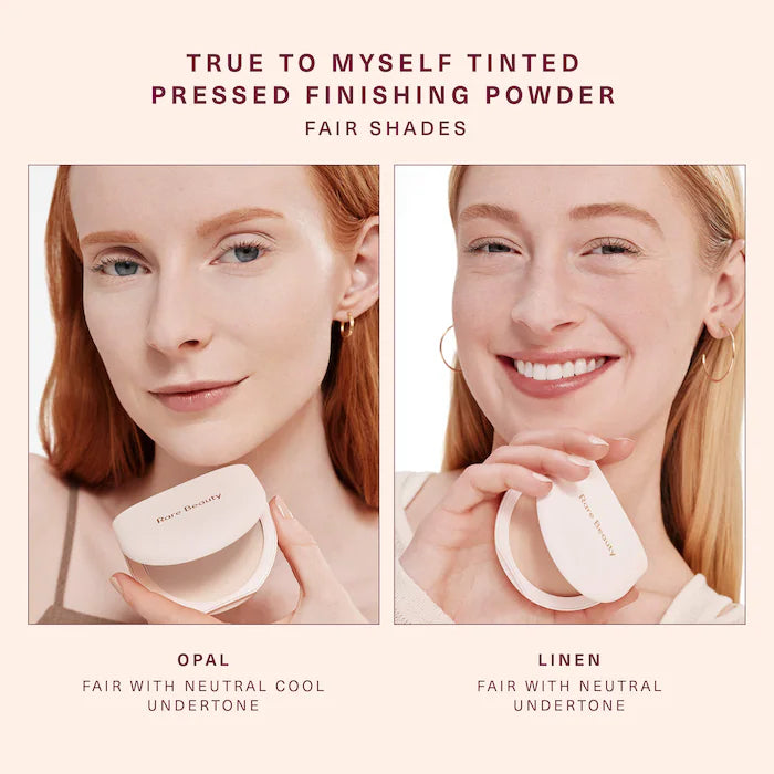 True to Myself Tinted Pressed Talc-Free Finishing Powder-Linen - fair with neutral cool undertone