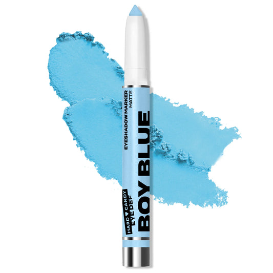 Hard Candy Eye Def Eyeshadow Marker, Creamy Eye Shadow and eyeliner Stick, Matte, Boy Blue, Matte Blue