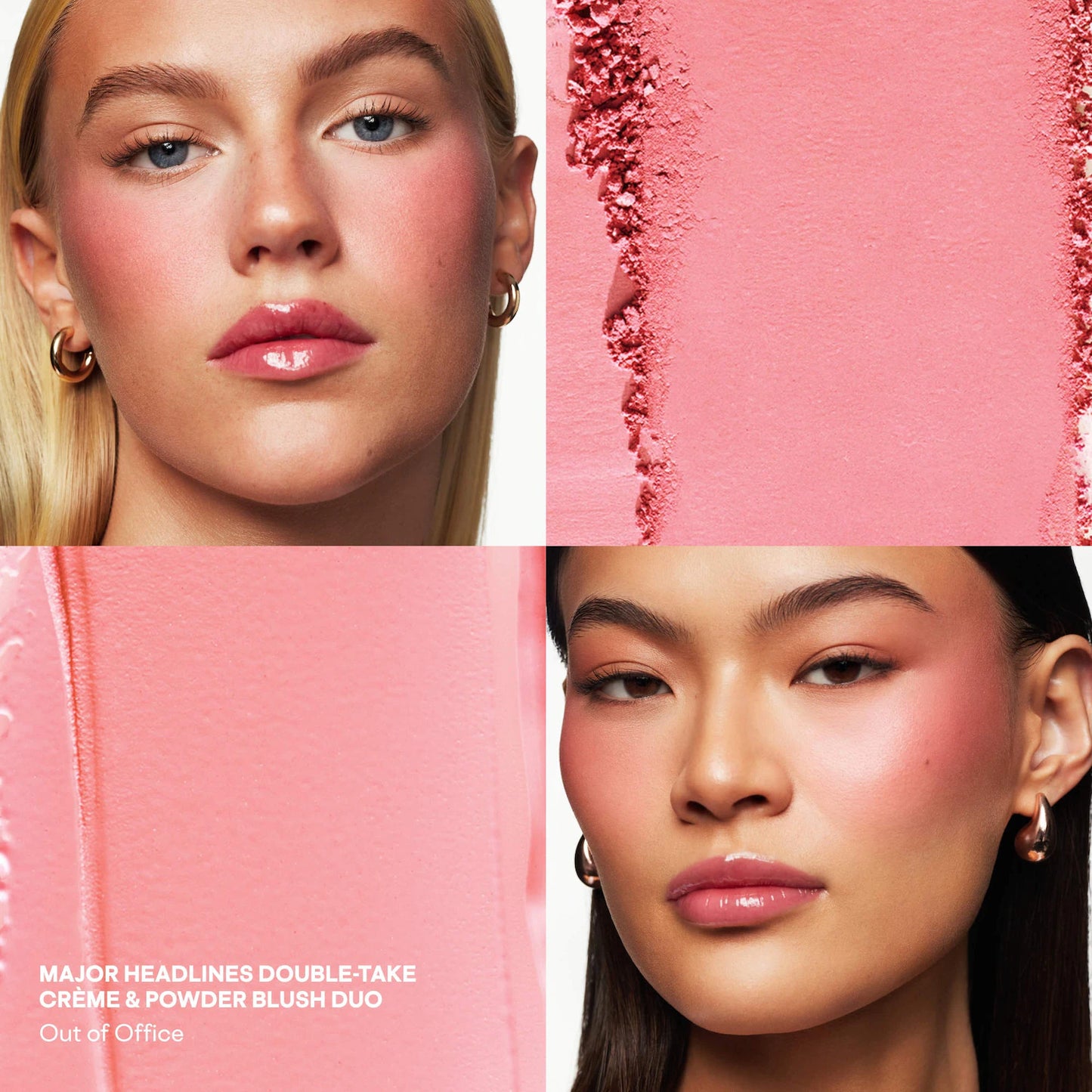 Major Headlines Double-Take Crème & Powder Blush Duo-Out Of Office - cool pink