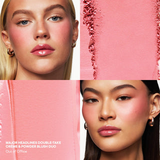 Major Headlines Double-Take Crème & Powder Blush Duo-Out Of Office - cool pink