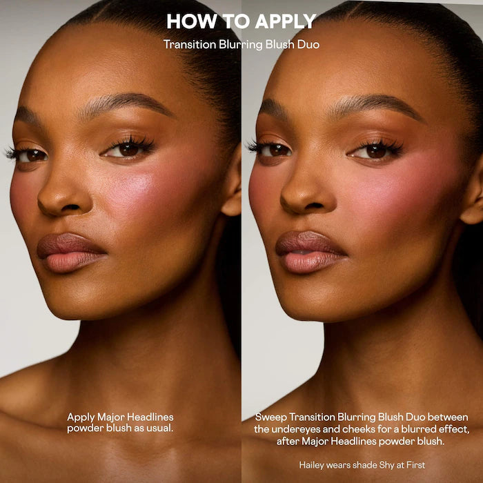Major Headlines Transition Blurring Under Eye Blush Duo-Between Us - Lilac