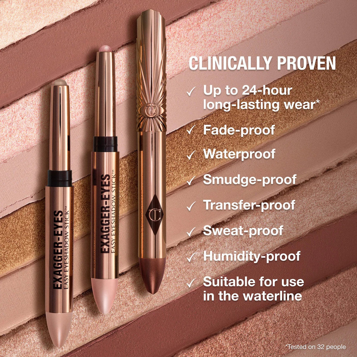 Exagger-Eyes Waterproof Eyeshadow Stick - Amber Haze - amber gold
