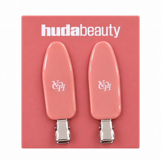 Huda beauty hair clips- pink