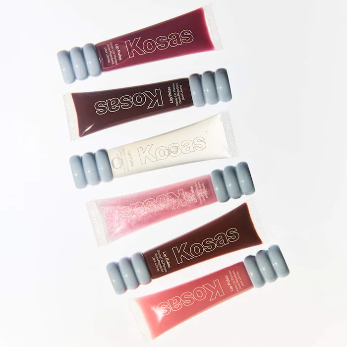 Lip Pulse Glassy Lip Plumper Gloss-Aura Flare - clear with iridescent pink shimmer