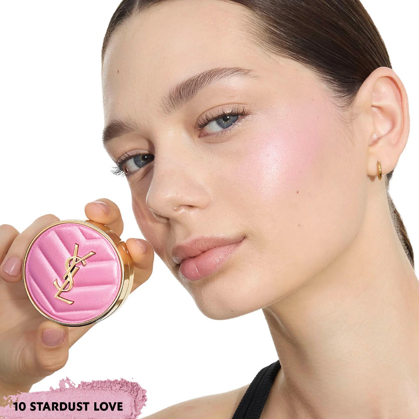 Make Me Blush 24H Buildable Powder Blush- 10 Stardust love - Baby pink shimmer