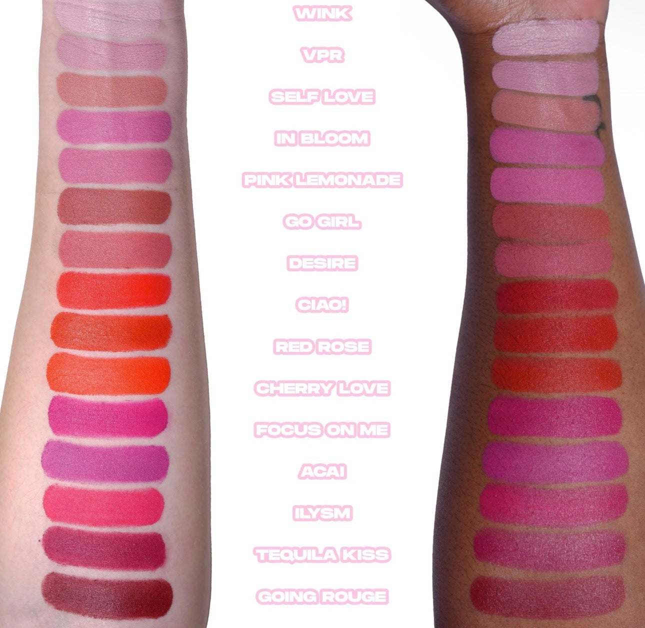 Cupid Case Lip Palette & Lip Brush Set- Rose garden