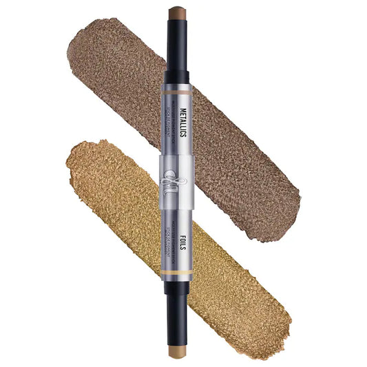Colorfix Stix - Multi-Use Pearl Pigment Stick for Eye, Cheek & Lip-Duo #4 Apollo & Artemis - dark chocolate metallic with golden glimmer/ gold foil with lustrous Gold sparkle