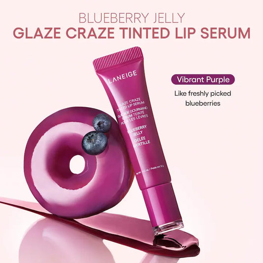 Glaze Craze Tinted Polypeptide Lip Serum-Blueberry Jelly - Vibrant Purple