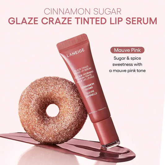 Glaze Craze Tinted Polypeptide Lip Serum-Cinnamon Sugar - Mauve Pink