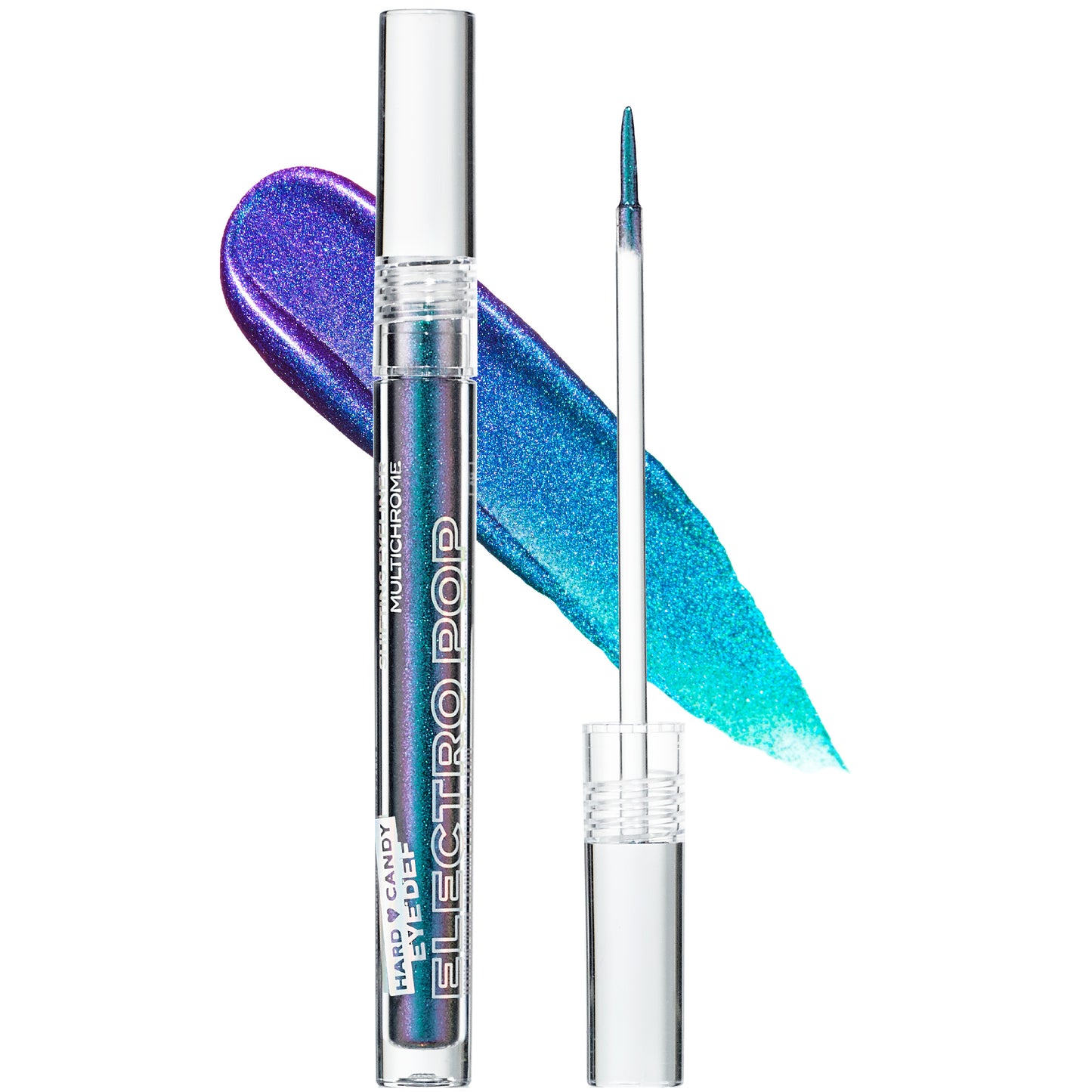 Hard Candy Eye Def Multi-Chrome Liquid Eyeliner, Color Shifting, Electro Pop, Turquoise-Purple-Green