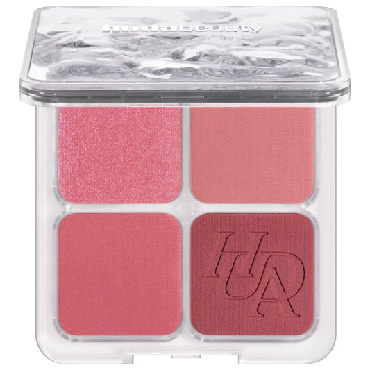 Blush Filter Blurring Blushlighters Palette-Rose Berry - Berry Fizz, Pink Velvet, Strawberry Cream, Bronze Berry - A diffused blend of Rosewood, mauve, and dusty rose tones