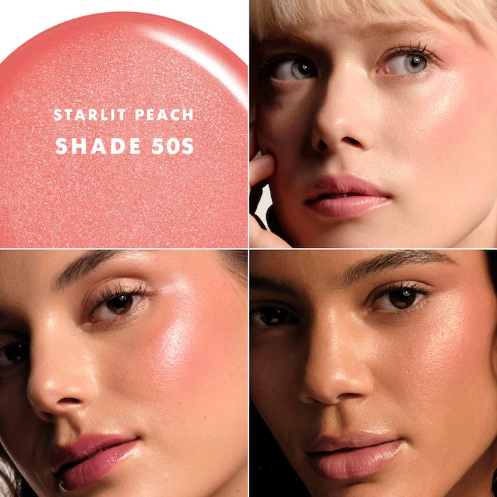 Cheek Tint Longwear Lightweight Liquid Blush- 50S Starlit Peach - warm tangerine pink