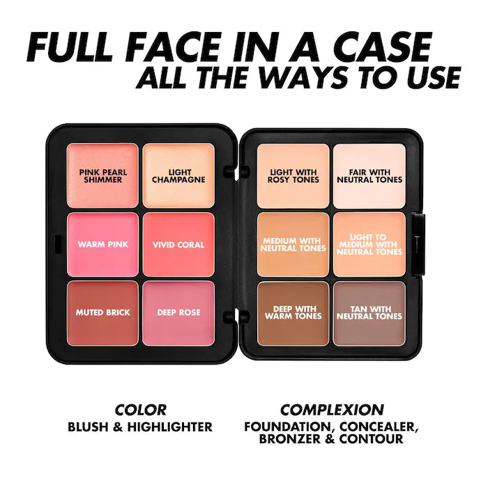HD Skin Face Essentials Long-Lasting Full Face Cream Palette-Light to Medium - for fair to medium skin tones