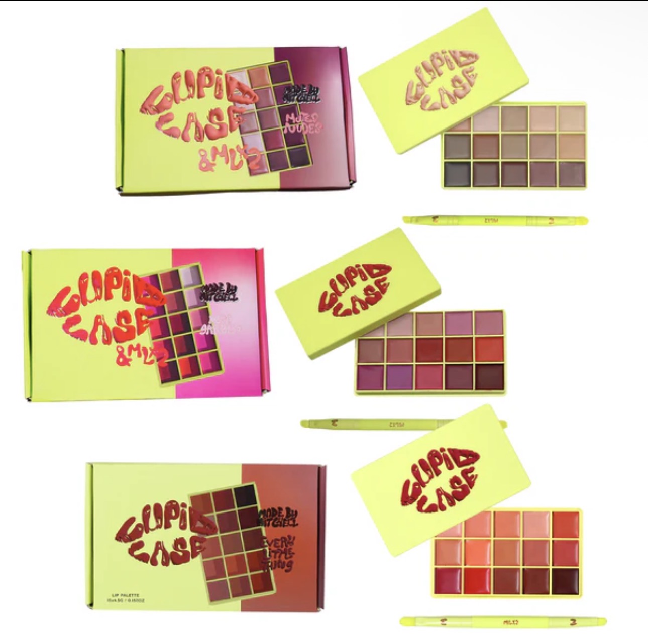 Cupid Case Lip Palette & Lip Brush Set
