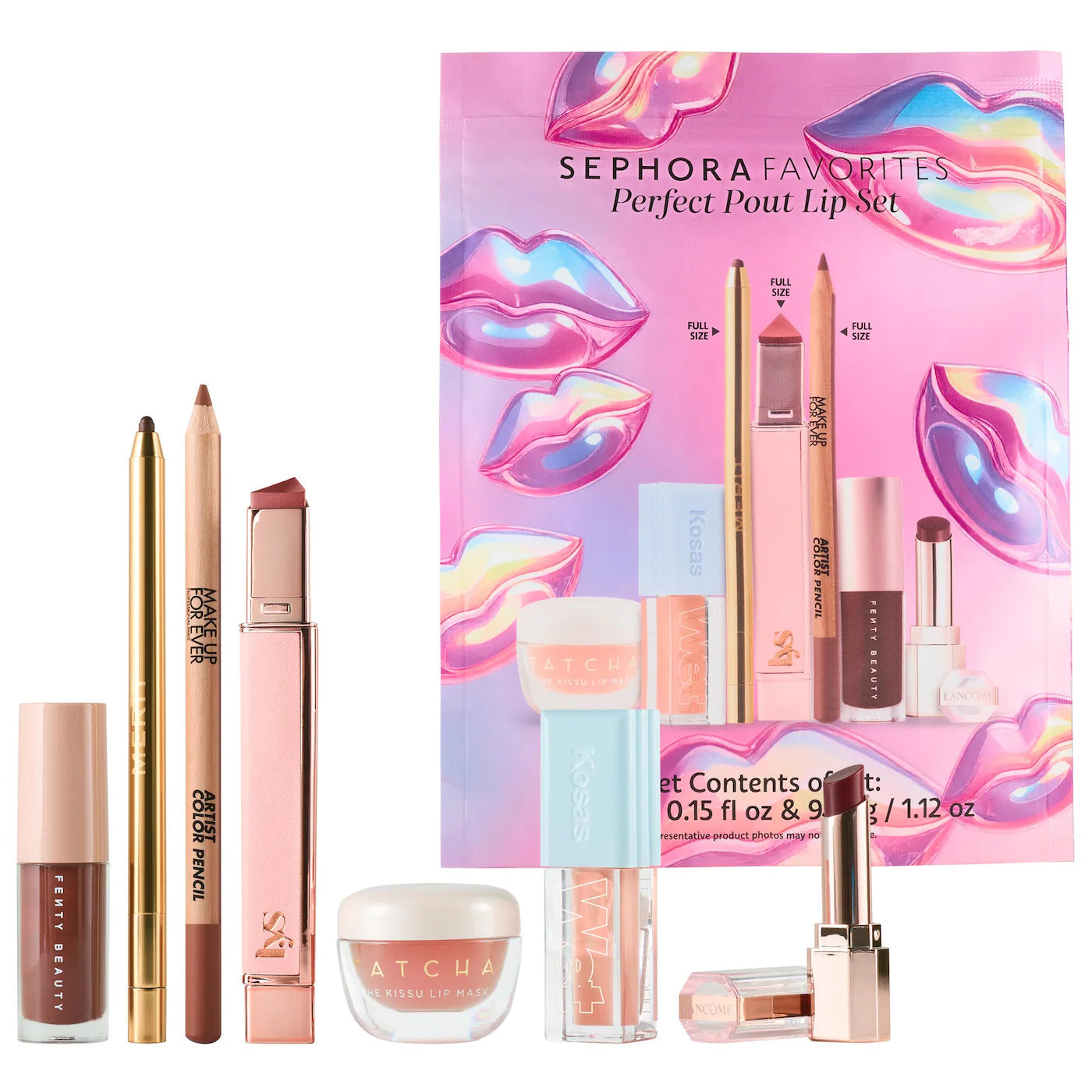 Sephora Favorites - Perfect Pout Makeup Lip Value Set-3x FULL SIZE