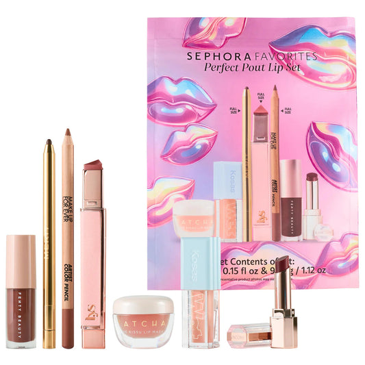Sephora Favorites - Perfect Pout Makeup Lip Value Set-3x FULL SIZE