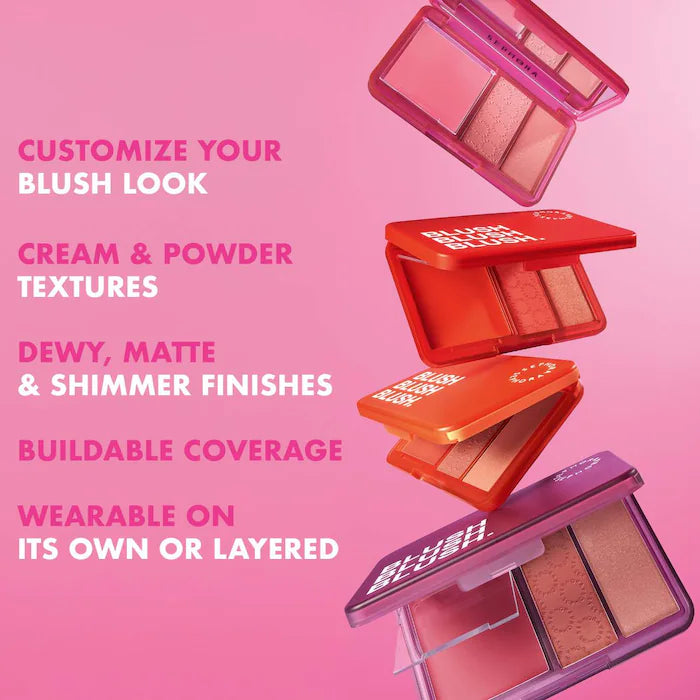 Blush Blush Blush. Cream & Powder Palette-01 Candy Lover - fresh pink blush palette