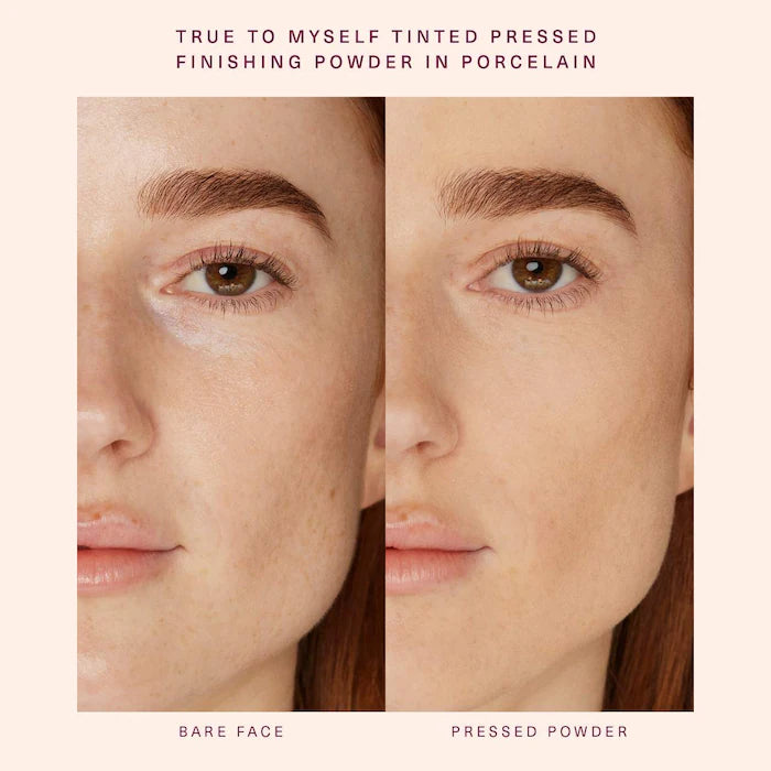 True to Myself Tinted Pressed Talc-Free Finishing Powder-Porcelain - light with neutral undertone