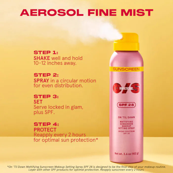 On 'Til Dawn Makeup Setting Spray with SPF 28