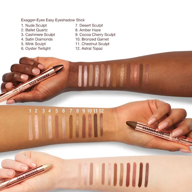 Exagger-Eyes Waterproof Eyeshadow Stick-Bronzed Garnet - seductive reddish bronze