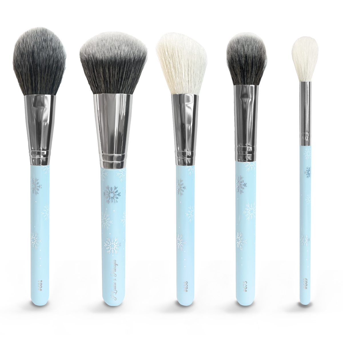 P.Louise x Mikayla 10-Piece Blue Face & Eye Brush Set