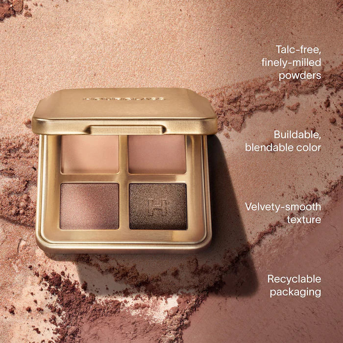 Curator™ Eyeshadow Palettes-Realist - matte neutral peach, satin dusty rose, shimmer bronzed rose with gold pearls, metallic bronze