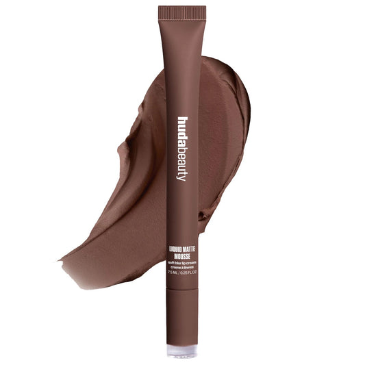 Liquid Matte Mousse Soft Blur Lip Cream - Rich Brown - For a deep burnt cacao look use