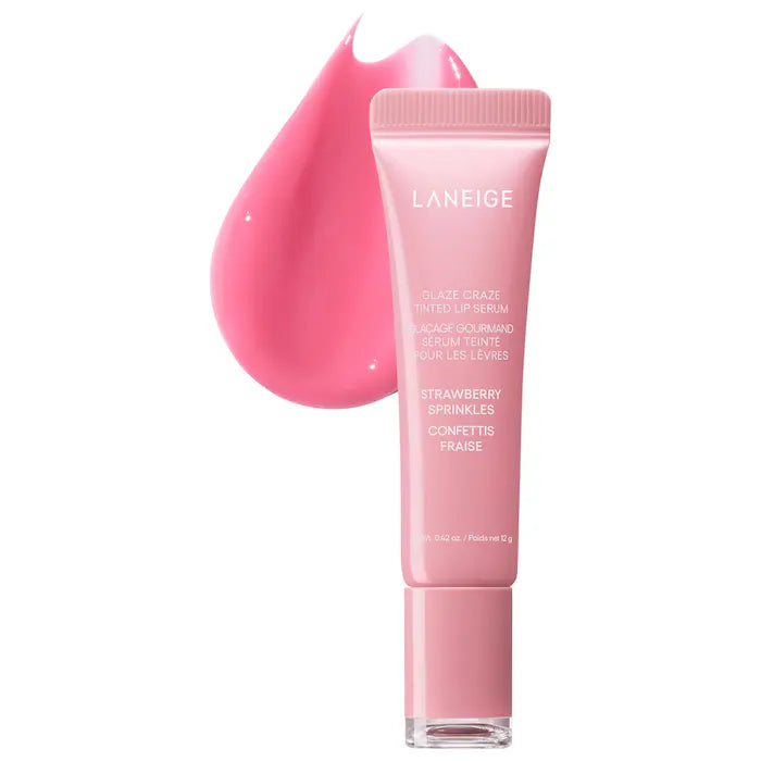 Glaze Craze Tinted Polypeptide Lip Serum-Strawberry Sprinkles - Cool Pink