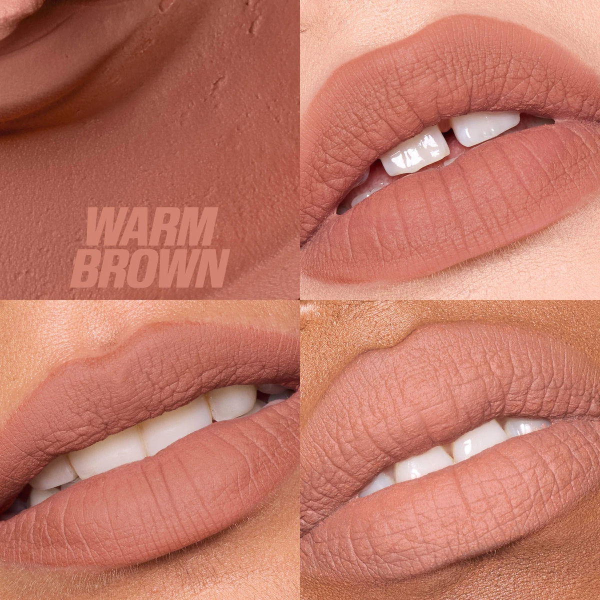 Liquid Matte Mousse Soft Blur Lip Cream - Warm Brown - For a warm toffee brown look use