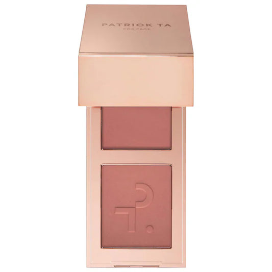 Mini Major Headlines Double-Take Crème & Powder Blush Duo-She's Seductive - warm mauve rose