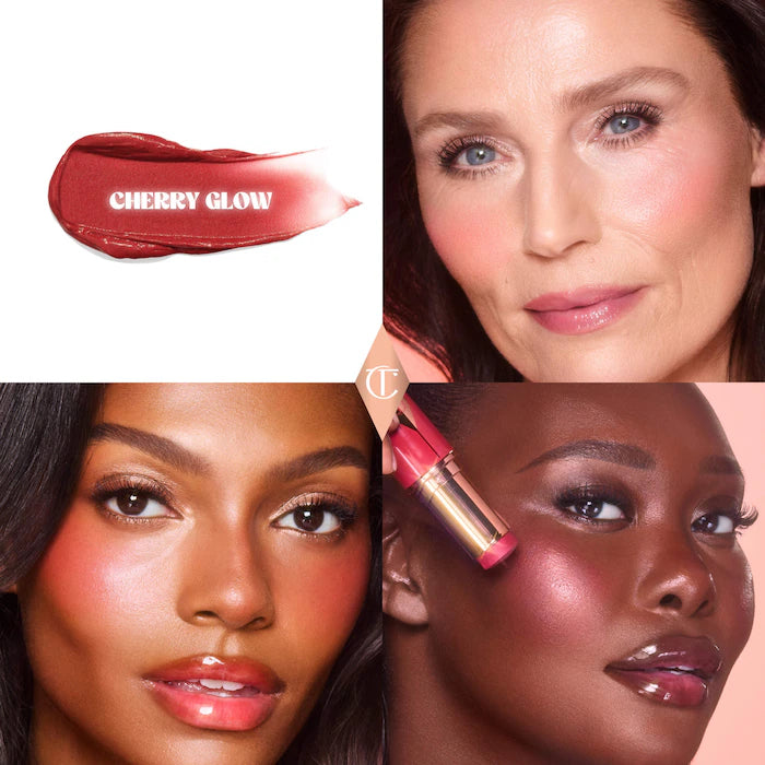 Unreal Lip + Cheek Glow Blush Stick with Hyaluronic Acid-Cherry glow