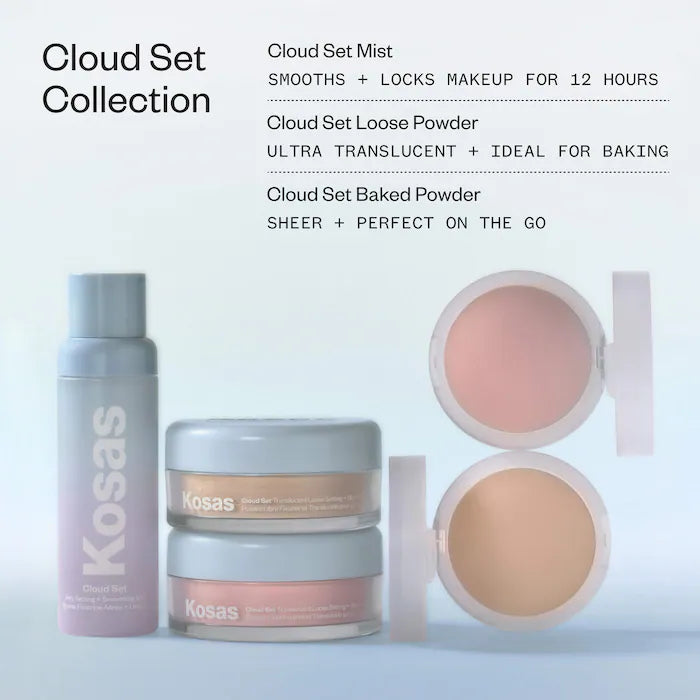 Cloud Set Loose Translucent Talc-Free Setting + Blurring Powder-Translucent Candy - Brightening Ultra Sheer Pink ( #1 Powder in  America )