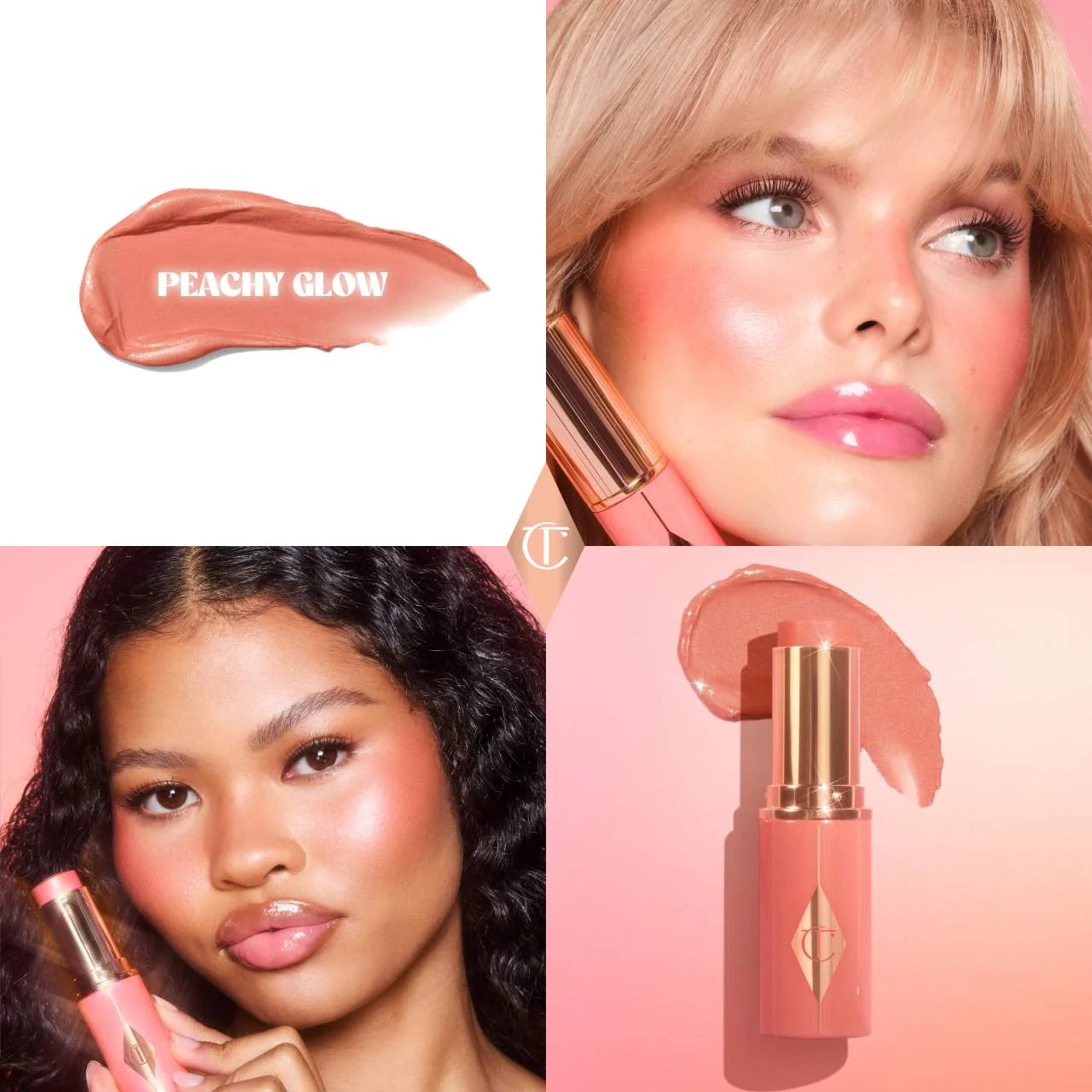 Unreal Lip + Cheek Glow Blush Stick with Hyaluronic Acid-Peachy glow