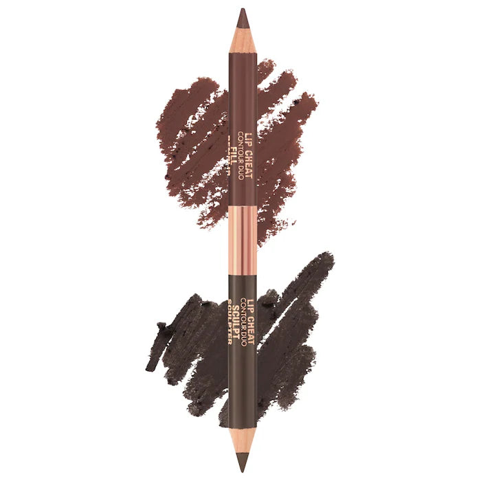 Super Nudes Lip Cheat Contour Duo Lip Liner-Deep - Sculpt: Rich Cocoa Brown Fill: Dark Chocolate
