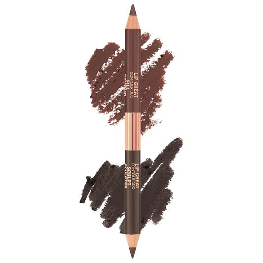 Super Nudes Lip Cheat Contour Duo Lip Liner-Deep - Sculpt: Rich Cocoa Brown Fill: Dark Chocolate
