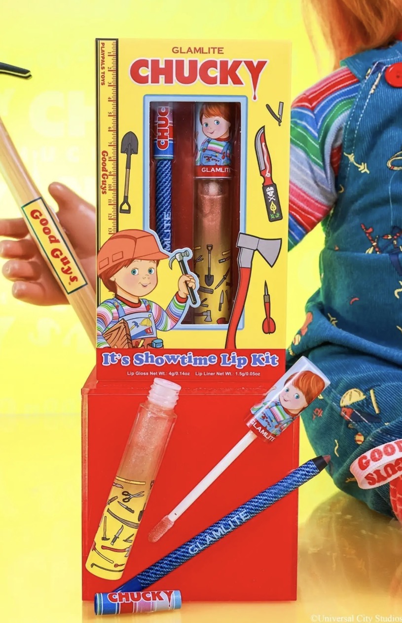 Glamlite x Chucky Good Guys lip kit