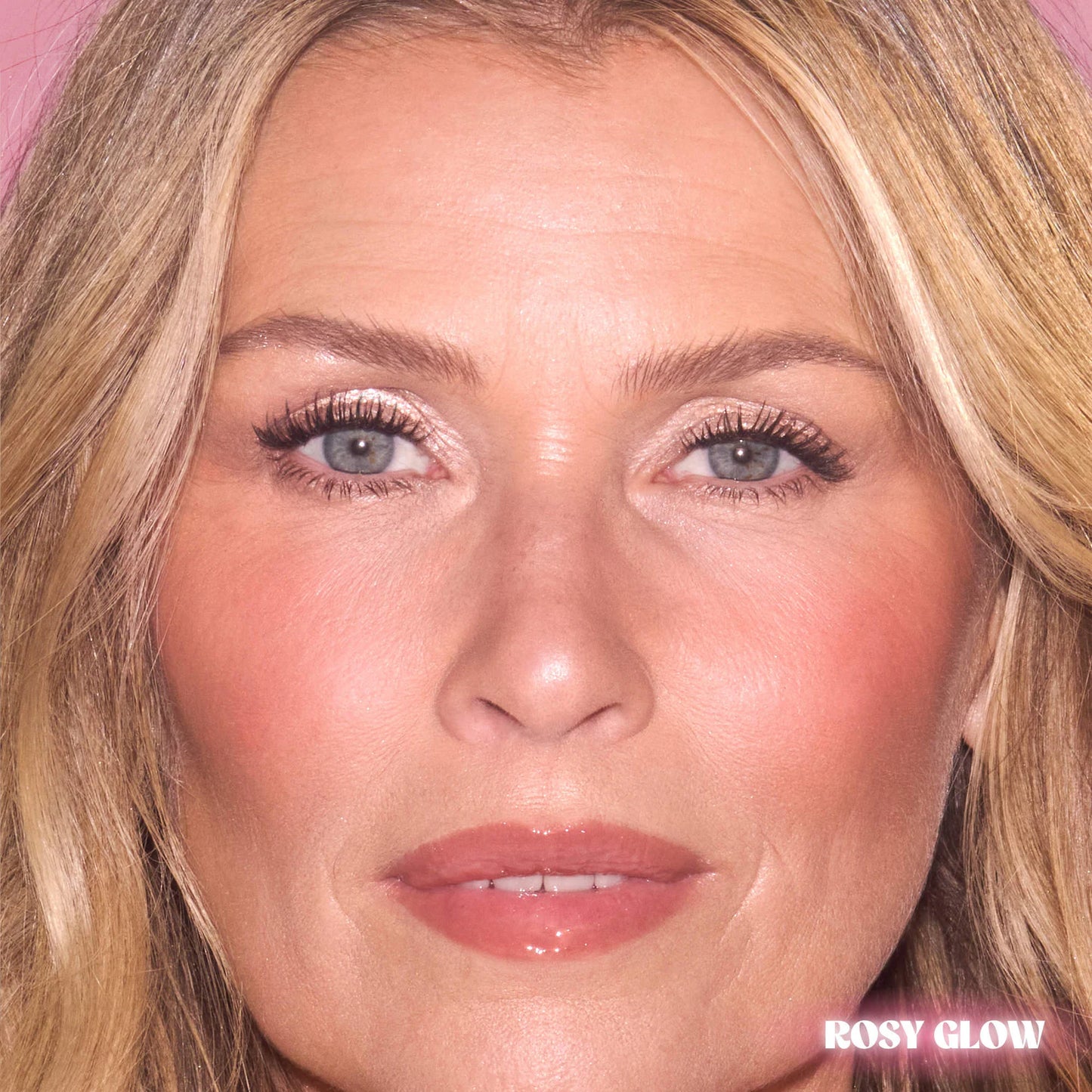 Unreal Lip + Cheek Glow Blush Stick with Hyaluronic Acid-Rosy Glow - warm rosy pink