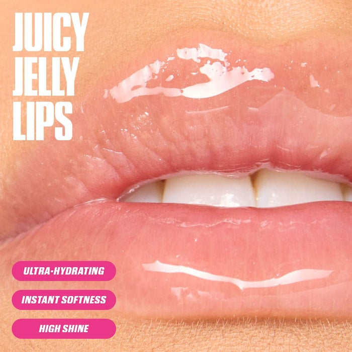 Faux Filler Ultra-Hydrating Tinted Jelly Lip Oil-Juicy Goji - sheer electric pink